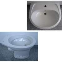 15. Специальное предложение, набор для ванной комнаты из высококачественного фарфора, белого цвета SPHINX и НОВО-BOCH