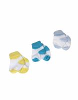 3x Detské kojenecké ponožky messze. špička a päta 3ks, 0-6m, multifarebné, B21-7895