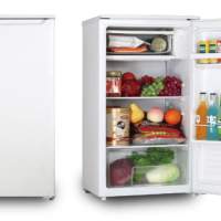 Single-door refrigerator VOV VRF-90W, Brand New, Retail 119€, White and Silver
