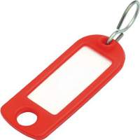 keychain a. Soft plastic with yellow S-hook with labeling strip, 100 pieces