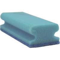 Bathroom cleaning sponge 15x7x4.5cm grip strip blue