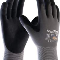 Gloves MaxiFlex Ultimate AD-APT 42-874 size 7 grey/black nylon. EN 388 12 pairs