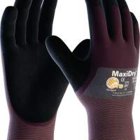 Handschuhe MaxiDry 56-425 Gr.11 lila/schwarz Nitril EN 388 Kat.II, 12 Paar