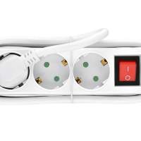 HEITECH table socket with switch 3-way white pack of 10