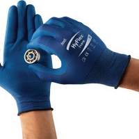Handschuhe EN388 Kat.II HyFlex 11-818 Gr. 9 Nylon mit Nitrilschaum blau, 12 Paar