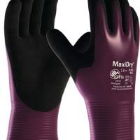Gloves MaxiDry 56-426, size 8 purple/black, 12 pairs