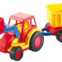 WADER Basics tractor with shovel and trailer, 1 piece