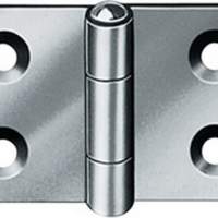 Hinge commercial height 32mm width opened 10cm wide rolled stainless steel, 10pcs.