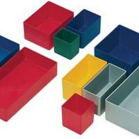 Insert box red L108xW108xH63mm for assortment boxes PS, 25 pieces