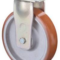 Heavy-duty fixed castor D.200mm Carrying capacity 1000kg PUR wheel plate 138x110mm