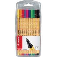 STABILO Fineliner point 88 8810 0.4 mm assorted colors 10 pcs./pack.
