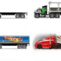 Mattel Hot Wheels Truckin' Transporters Sortiment, 1 Stück