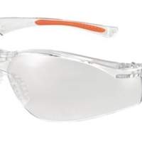 Safety glasses 513 temples clear orange, PC clear, EN166, EN170