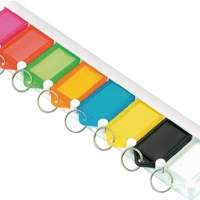 key strip e.g. Glue or screw assorted colors, 8 hooks