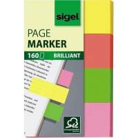 Sigel adhesive marker brilliant HN630 20x50mm assorted colors 4 pcs./pack.