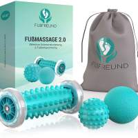 FUßFREUND© Premium Fußmassagegerät [3er Set] - Verbessertes Konzept 2021 - Fußmassage Roller -open box